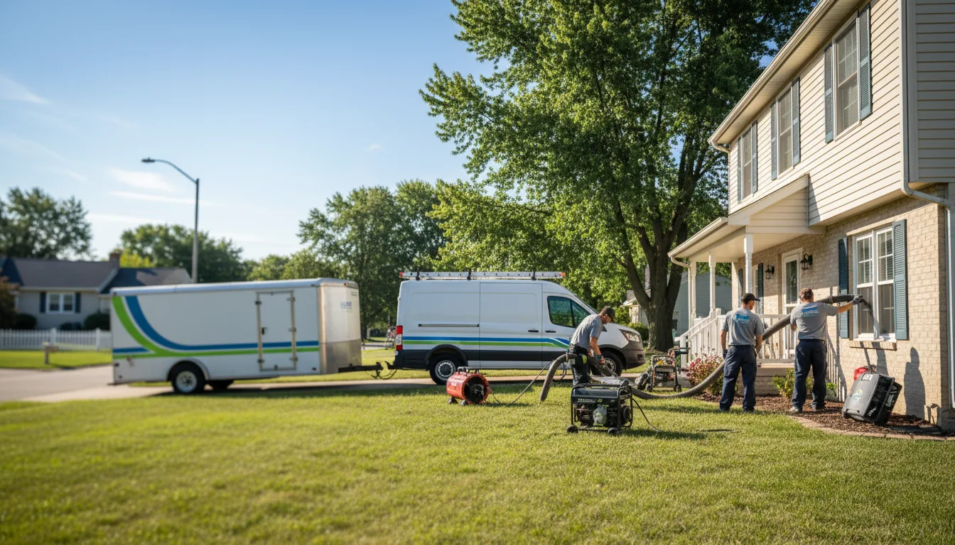 Flooded Basement Restoration And Cleanup With Repair in Hazleton, IN near me
